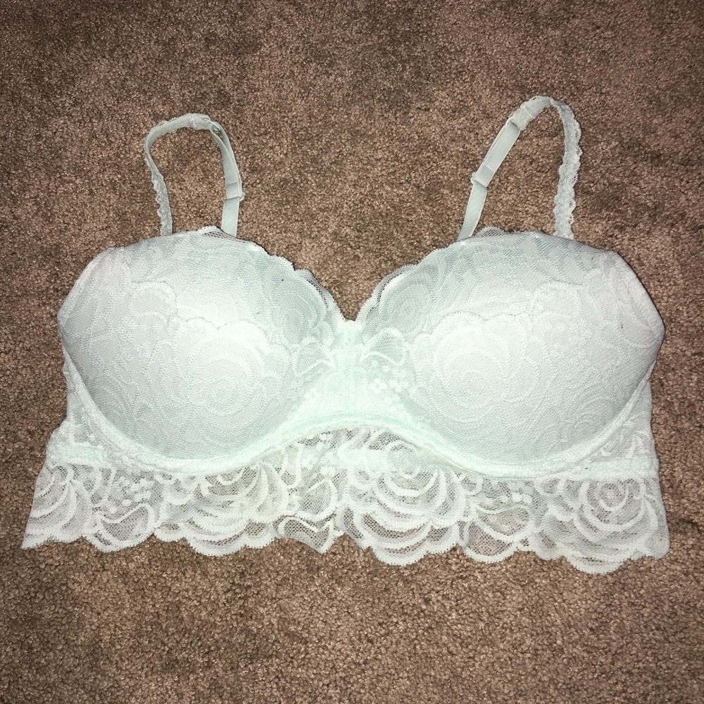 PINK Lace Bralette Mint Green